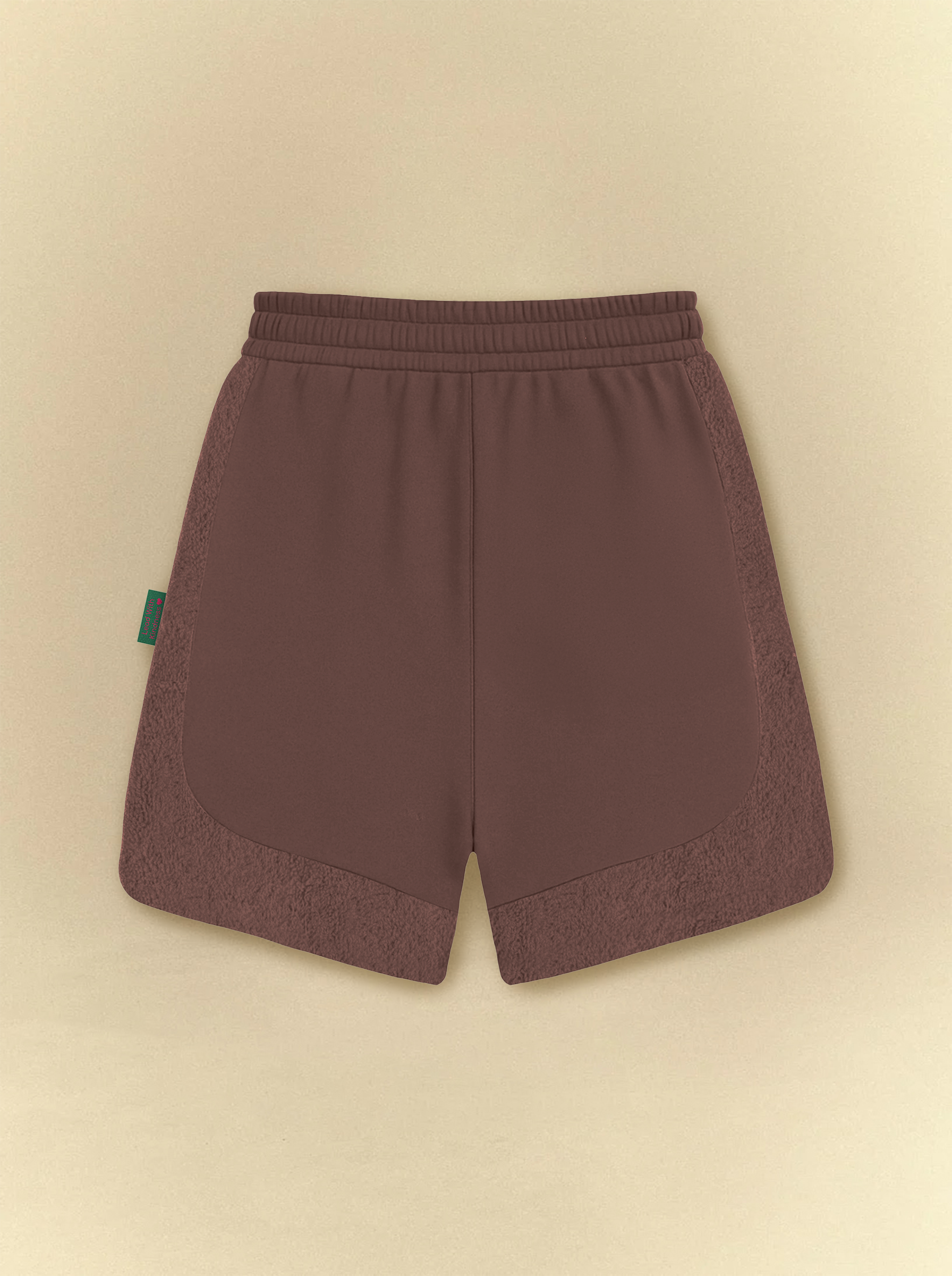 [unisex] Dark Chestnut Dolphin Hem Sweat Shorts