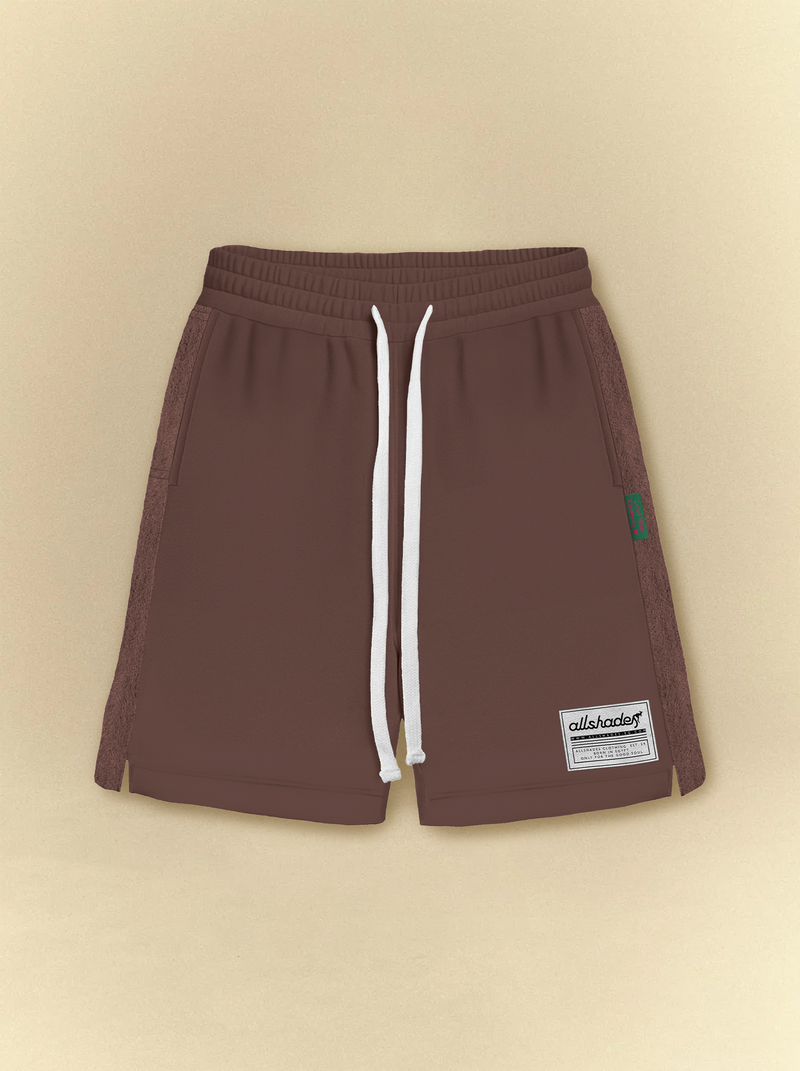 Dark Chestnut Four Pockets Sweat Shorts