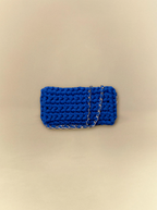 [unisex] Dark Sea Blue Crochet Clutch