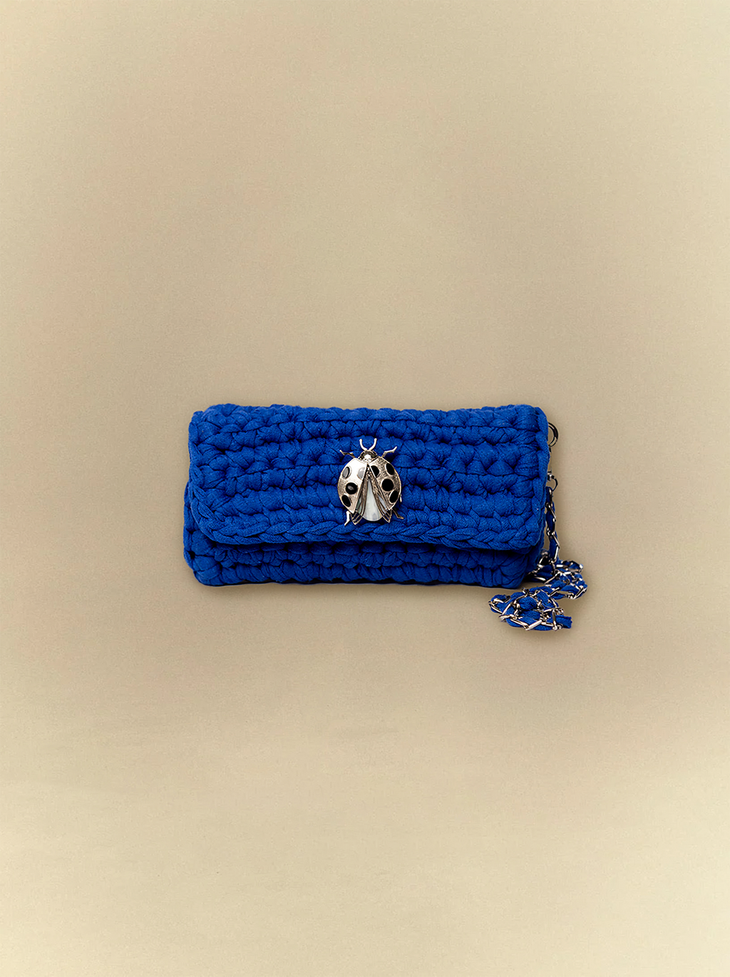 [unisex] Dark Sea Blue Crochet Clutch