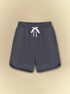 [unisex] Deep Navy Dolphin Hem Sweat Shorts