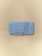 [unisex] Denim Blue Crochet Clutch