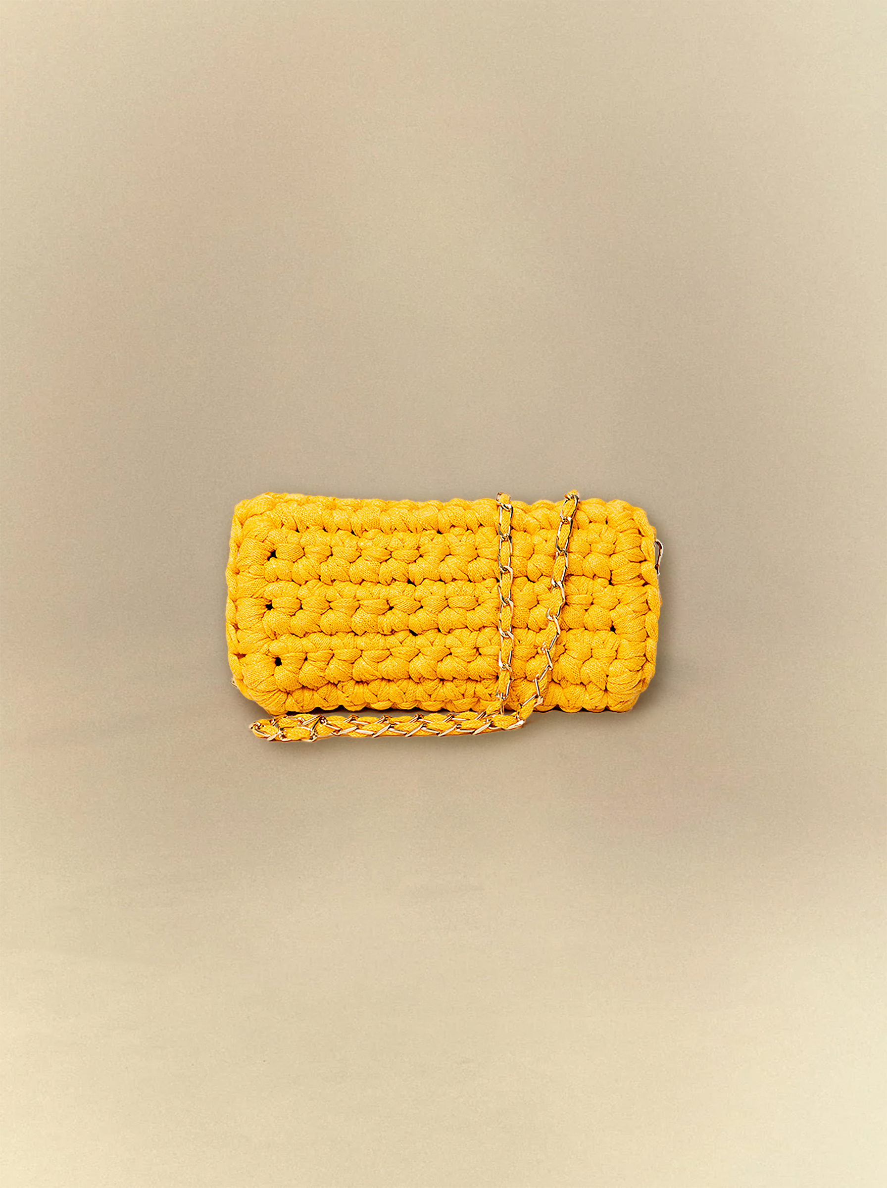 [unisex] Gold Rush Crochet Clutch