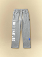 [unisex] Heather Gray Ankle Zip Straight Leg Sweatpants