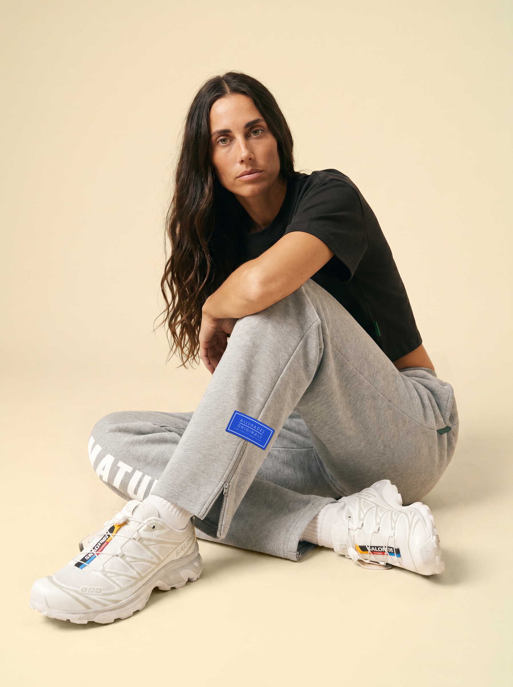 [women] Heather Gray Ankle Zip Straight Leg Sweatpants