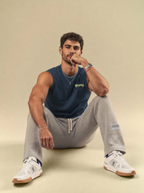 [men] Heather Gray Patched Sweatpants V2.0