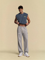 [men] Heather Gray Patched Sweatpants V2.0