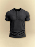 Wide Plain Placket Henley