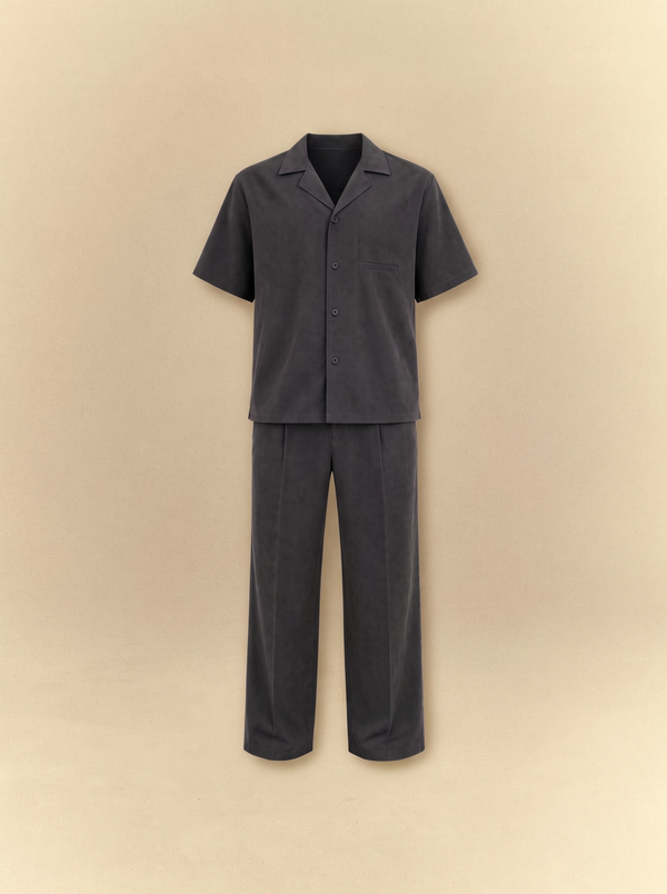 [unisex] Brushed Linen Shirt + Pants Set