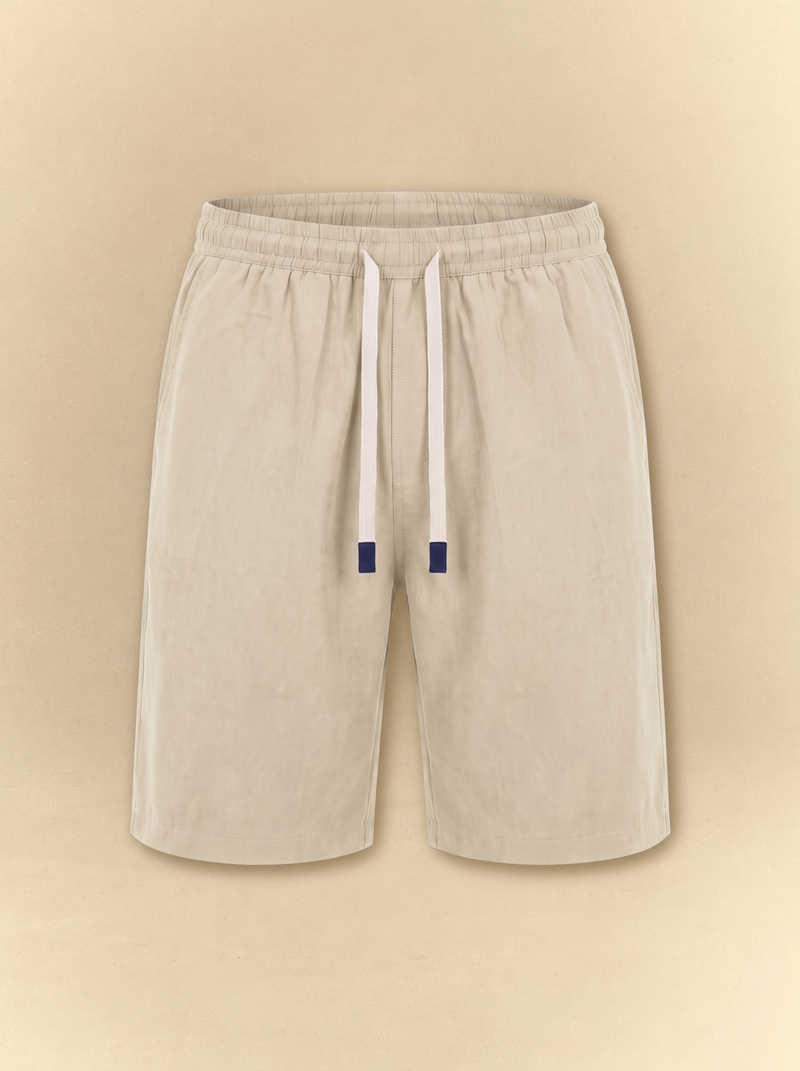 Brushed Linen Tailored Shorts