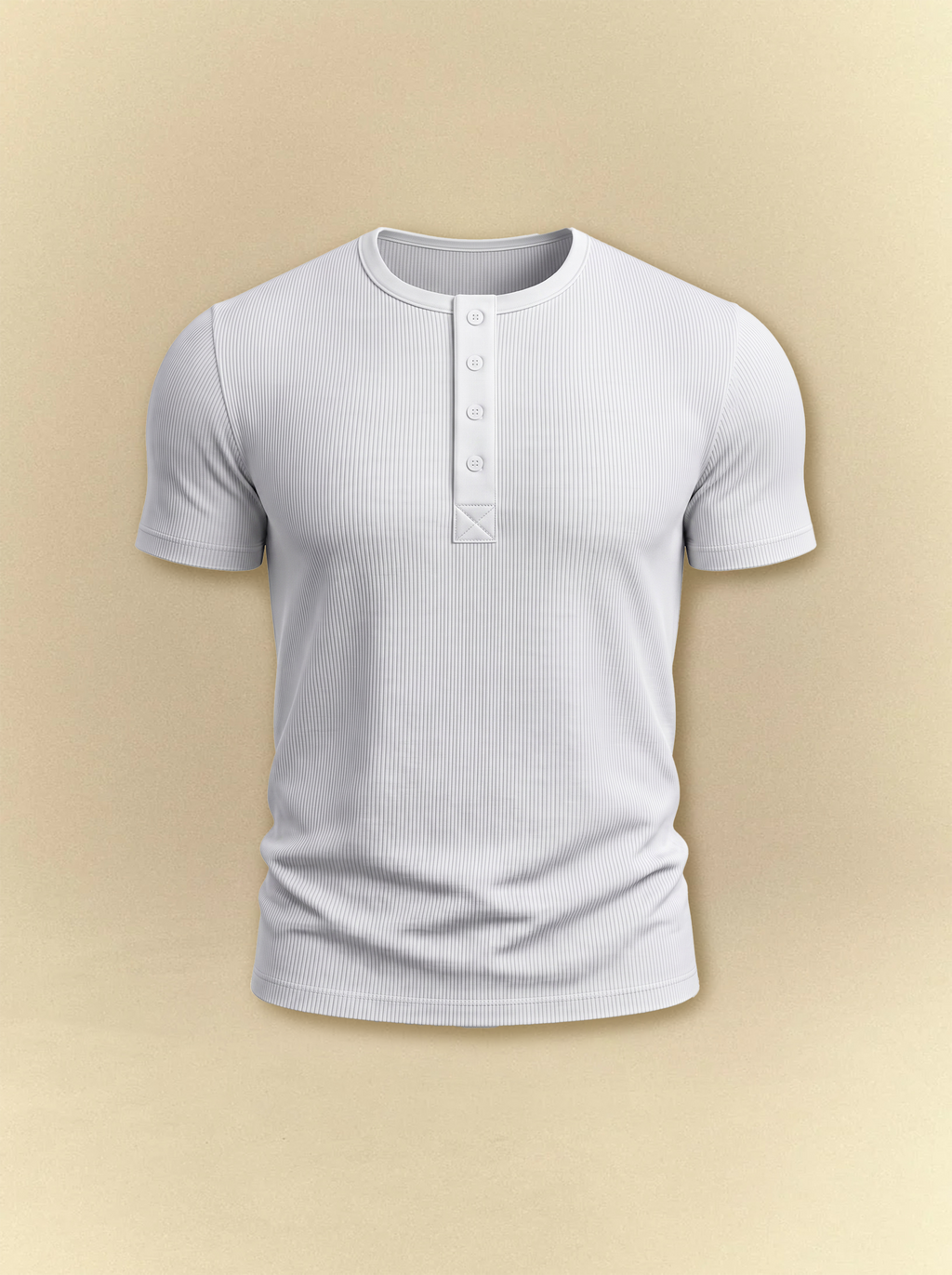 [unisex] Wide Plain Placket Henley