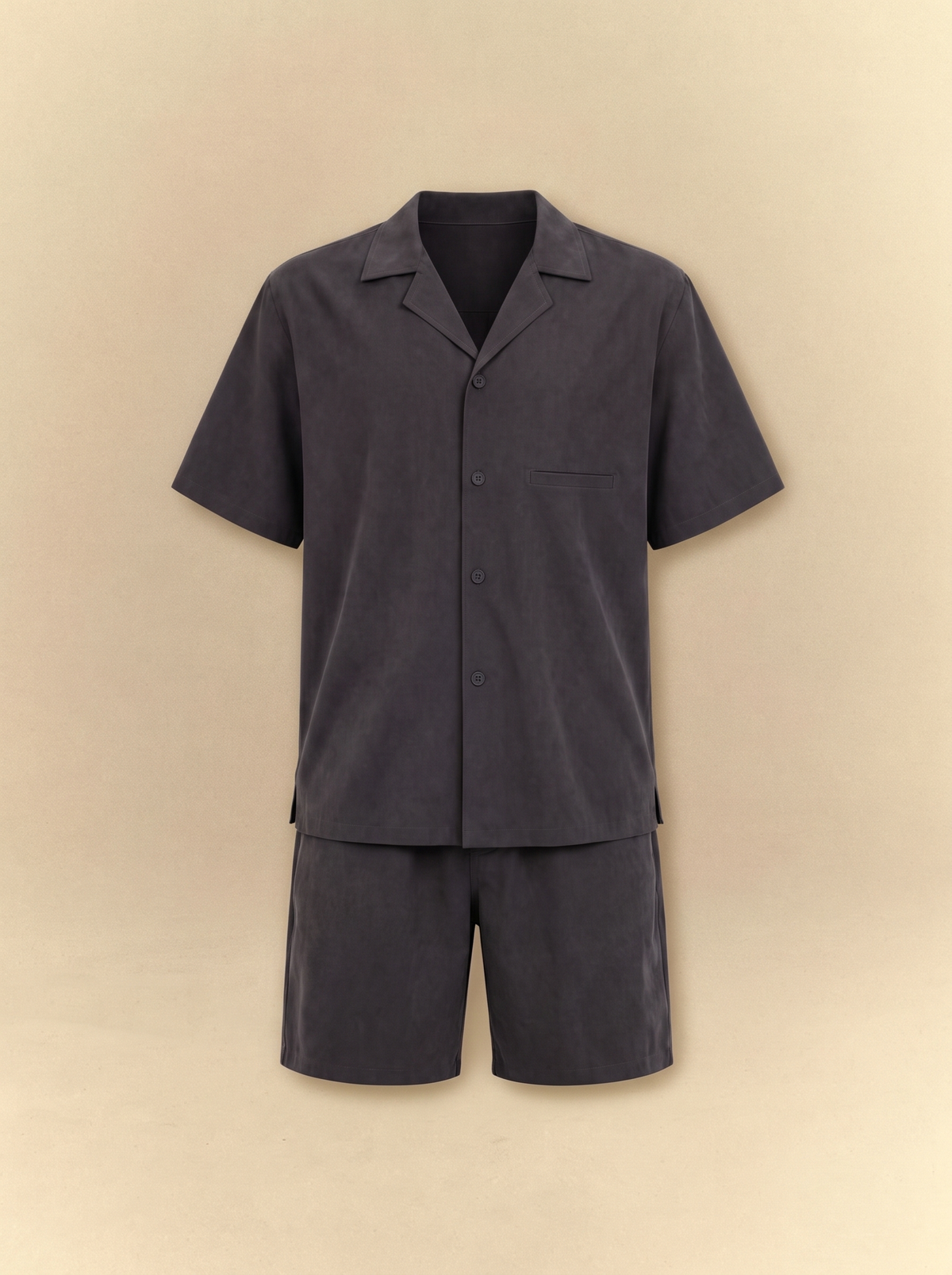 [unisex] Brushed Linen Shirt + Shorts Set