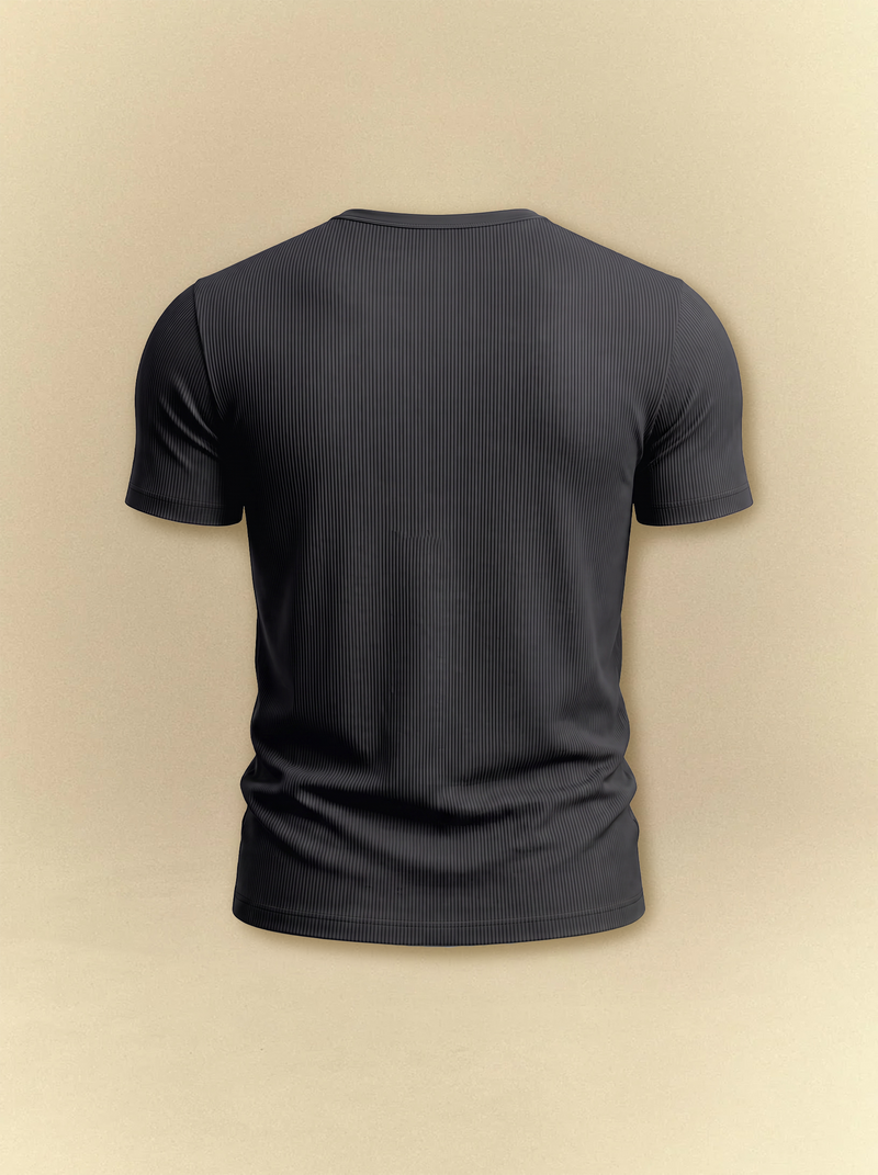Wide Plain Placket Henley