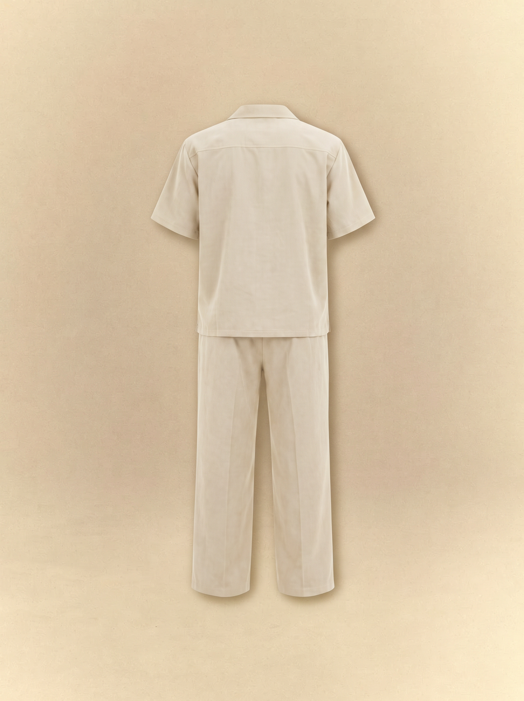 [unisex] Brushed Linen Shirt + Pants Set - Ivory
