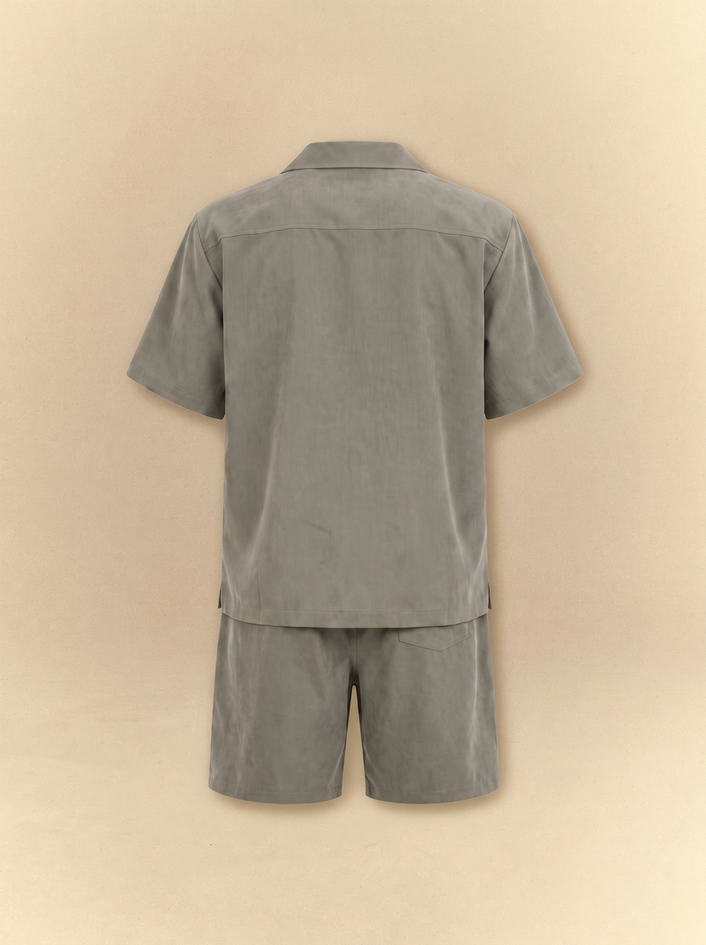 [unisex] Brushed Linen Shirt + Shorts Set - Sage Olive