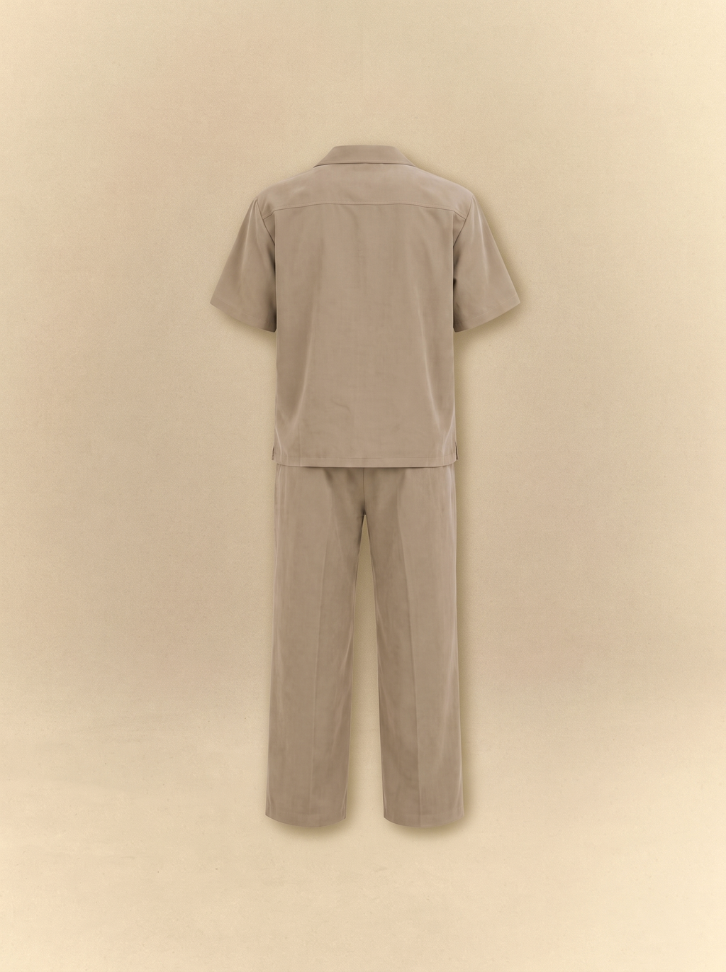 [unisex] Brushed Linen Shirt + Pants Set - Earth