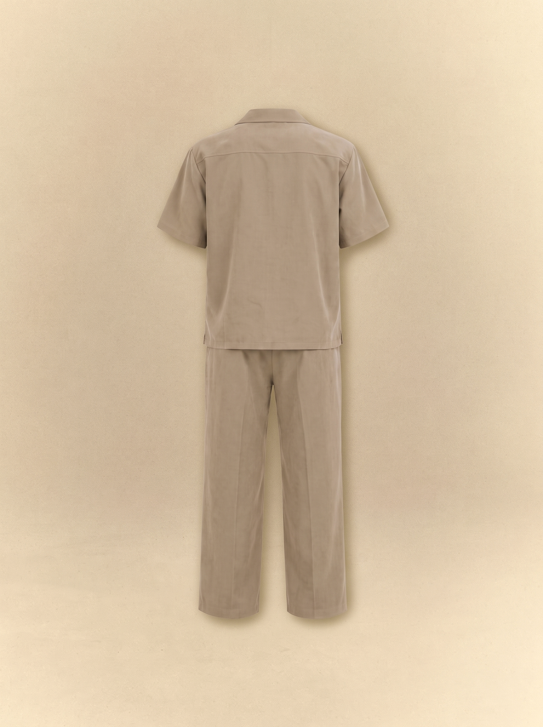 [unisex] Brushed Linen Shirt + Pants Set - Earth