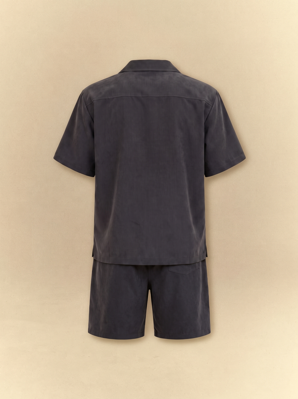 [unisex] Brushed Linen Shirt + Shorts Set