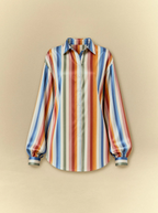 [unisex] Multi Color Stripped Satin Co-ord Set