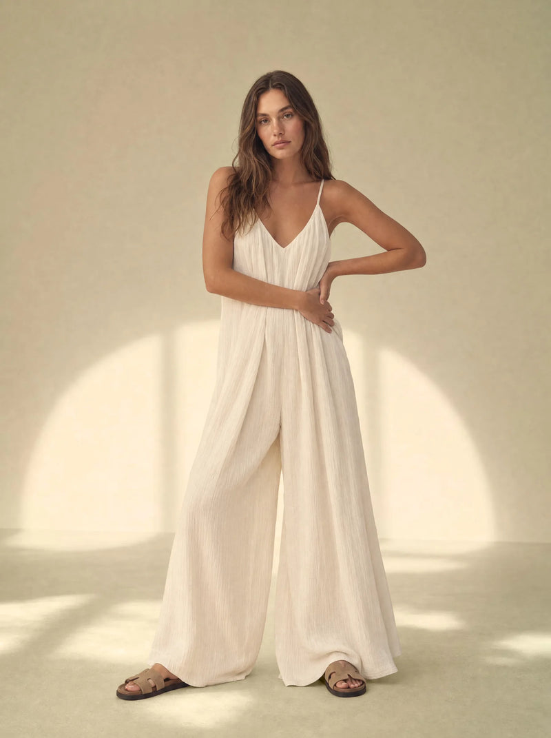 Textured Strappy Jumpsuit