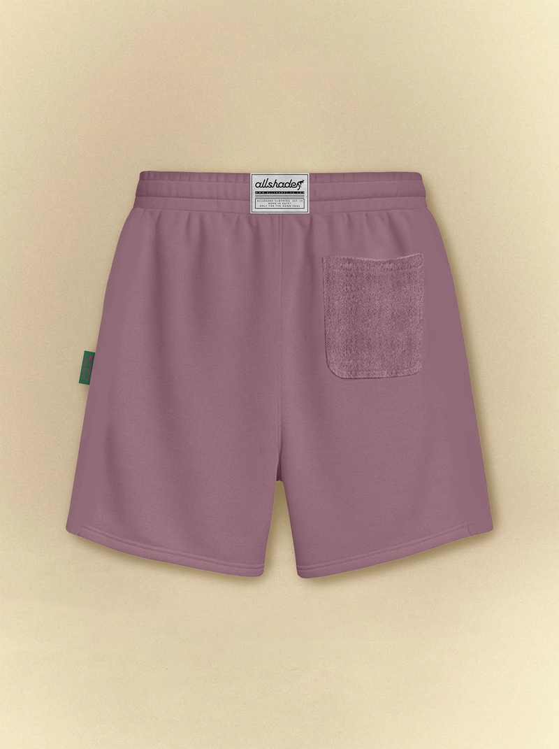 Light Violet Front Textured Sweat Shorts