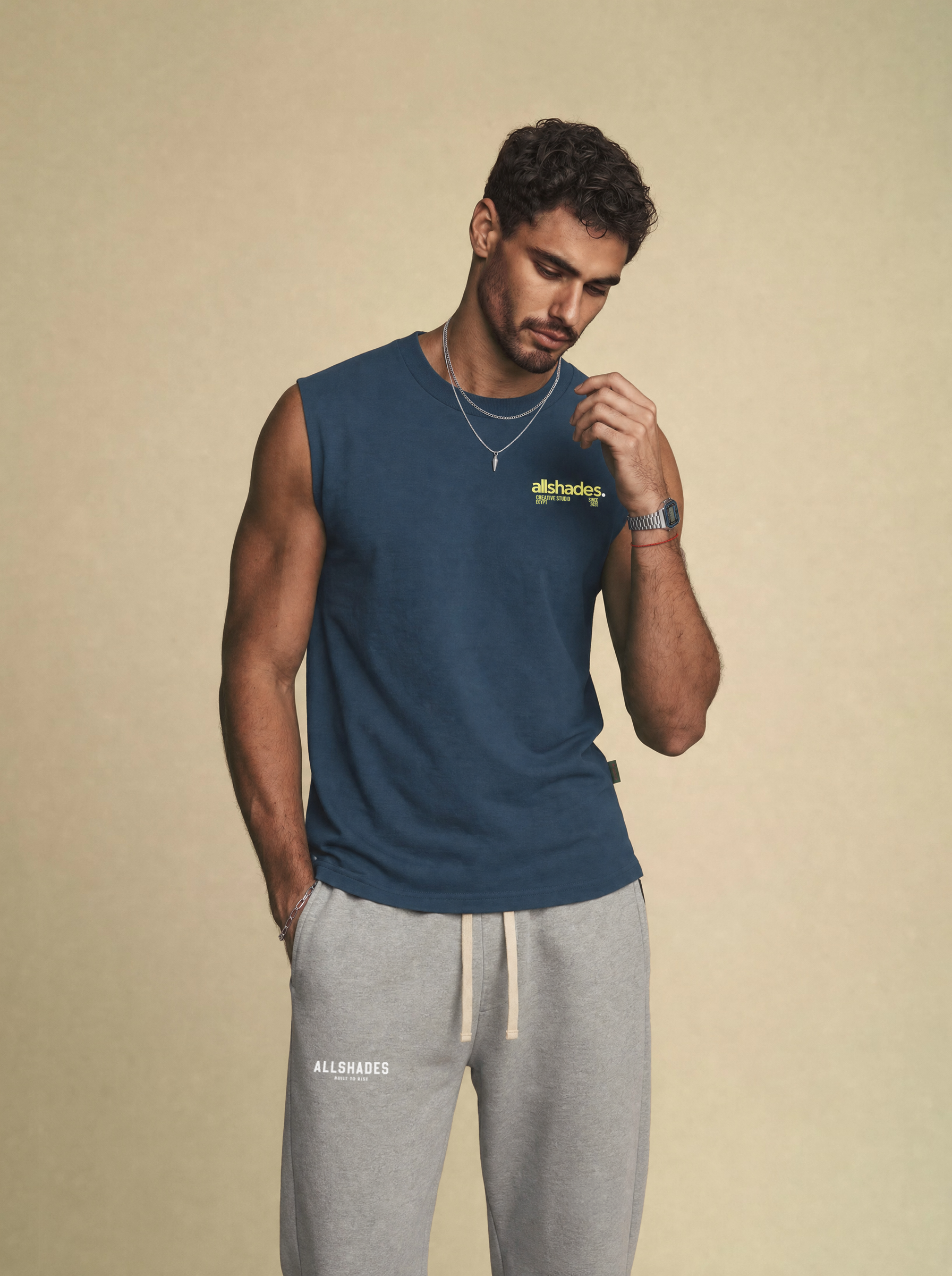 [men] Men's Dark Slate Sleeveless Tee