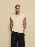 [men] Men's Pale Beige Sleeveless Tee