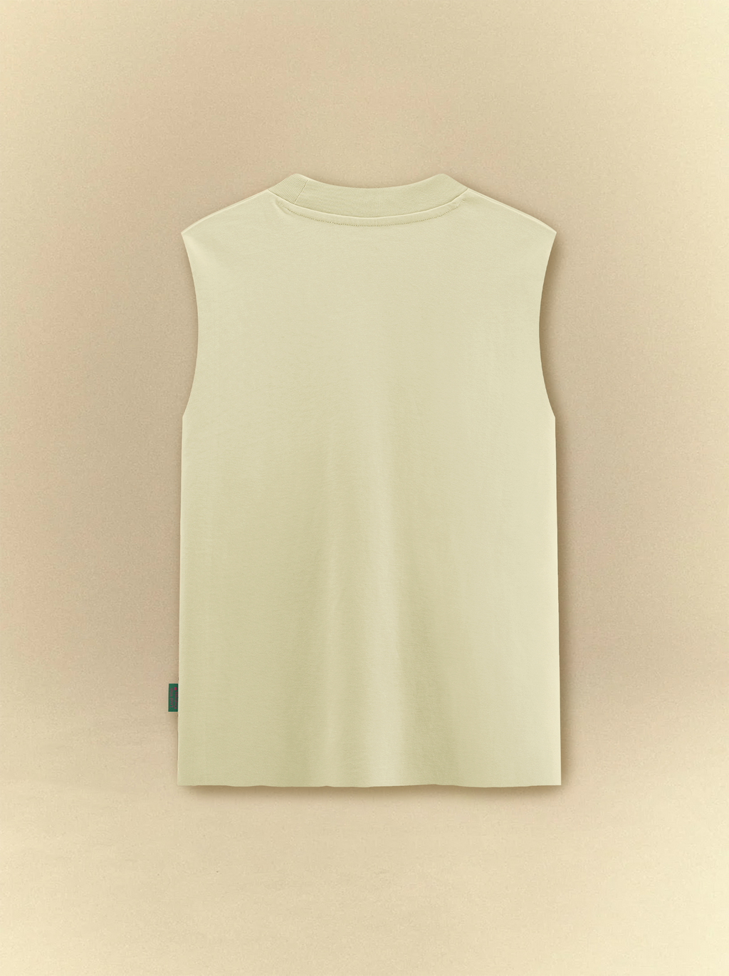 [unisex] Men's Pale Beige Sleeveless Tee