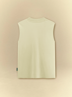 [unisex] Men's Pale Beige Sleeveless Tee