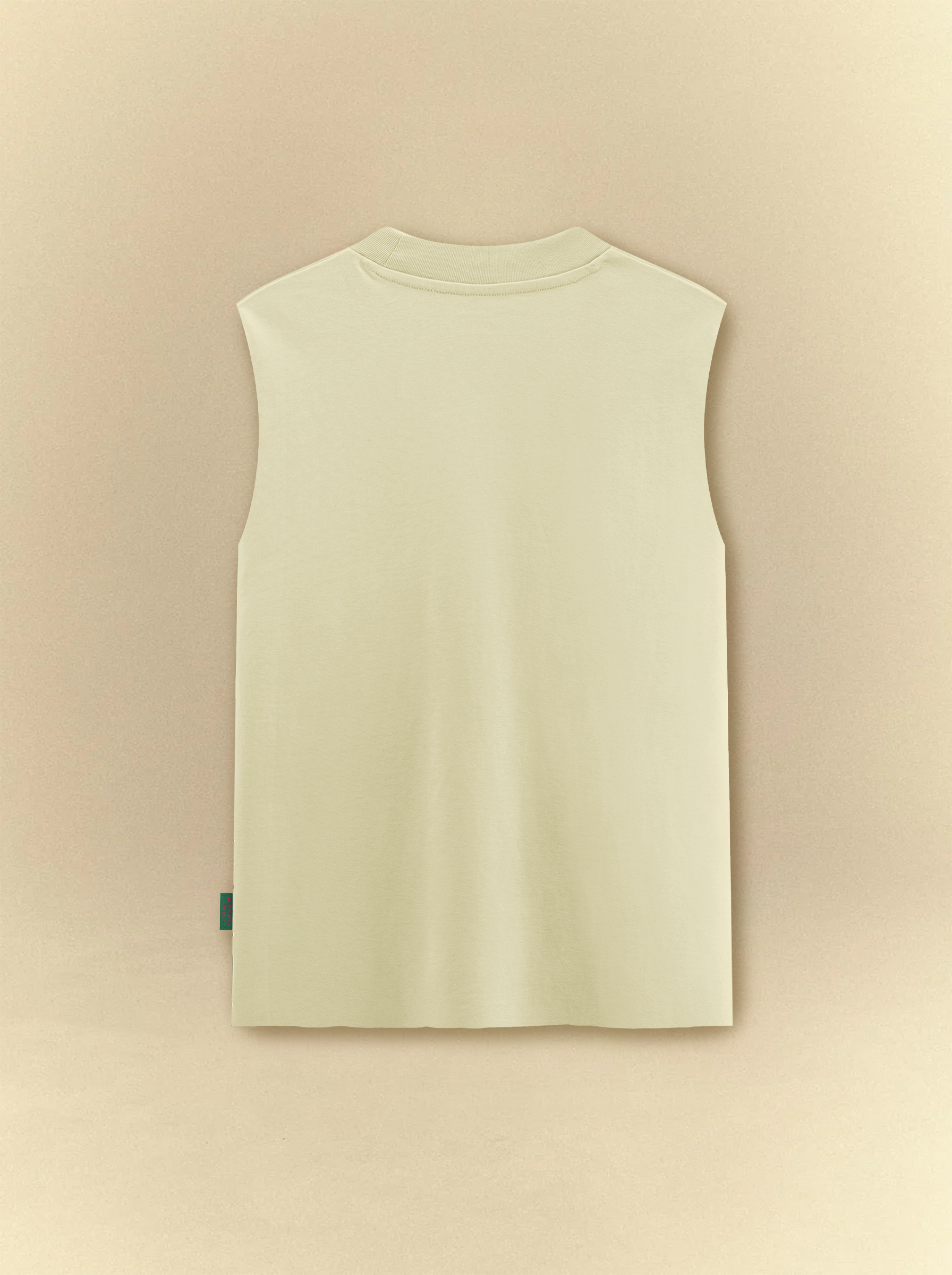 [unisex] Men's Pale Beige Sleeveless Tee