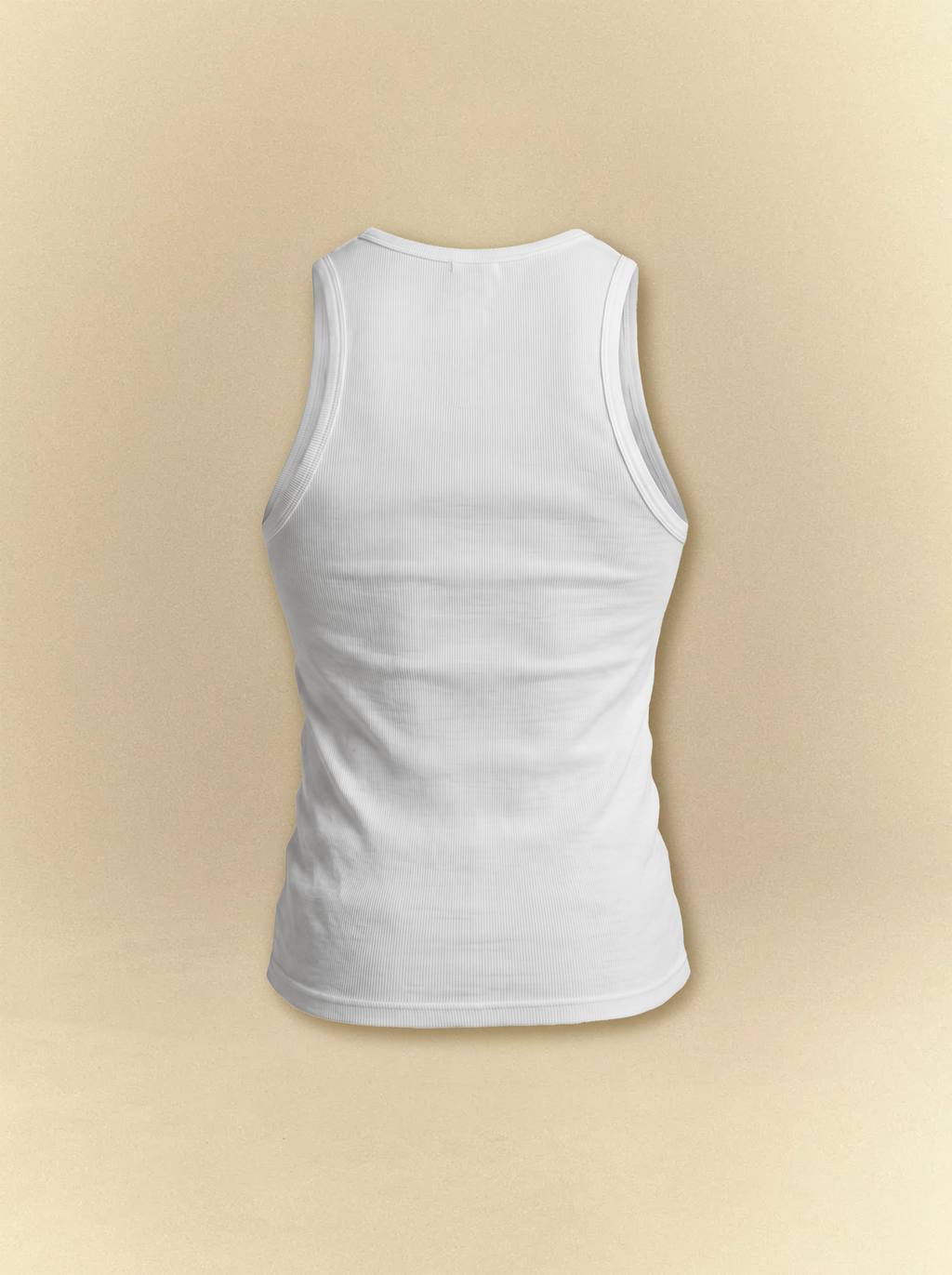 [unisex] Men's White Tank Top