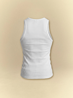 [unisex] Men's White Tank Top