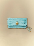 Mint Blue Crochet Clutch