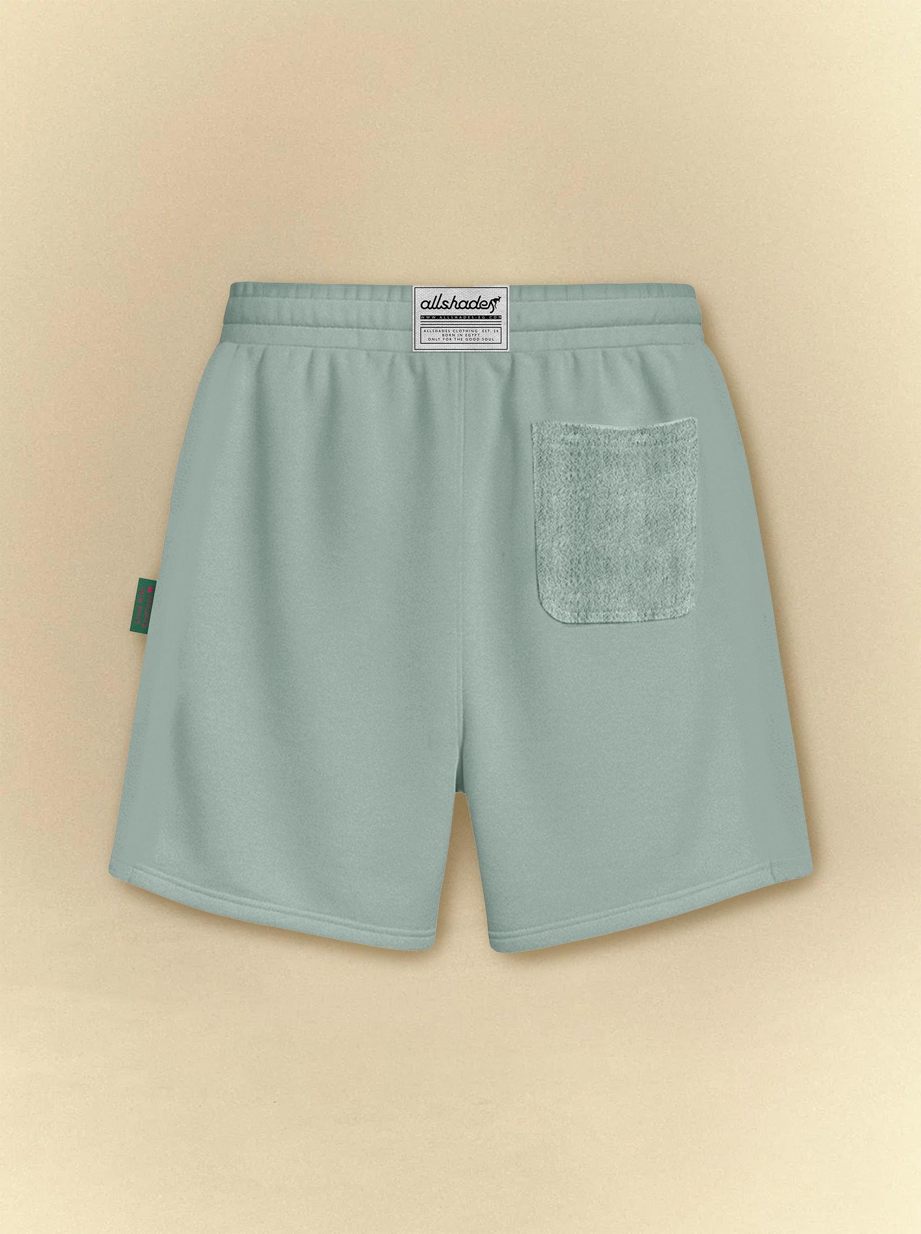 [unisex] Mint Front Textured Sweat Shorts
