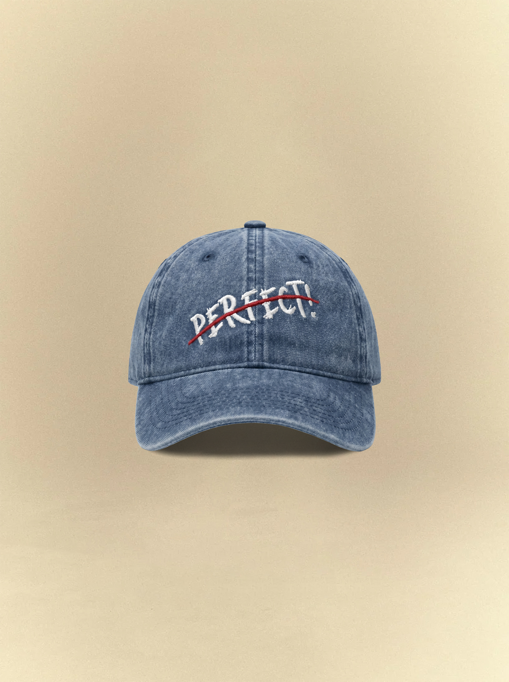 [unisex] Not Perfect Acid Blue Cap