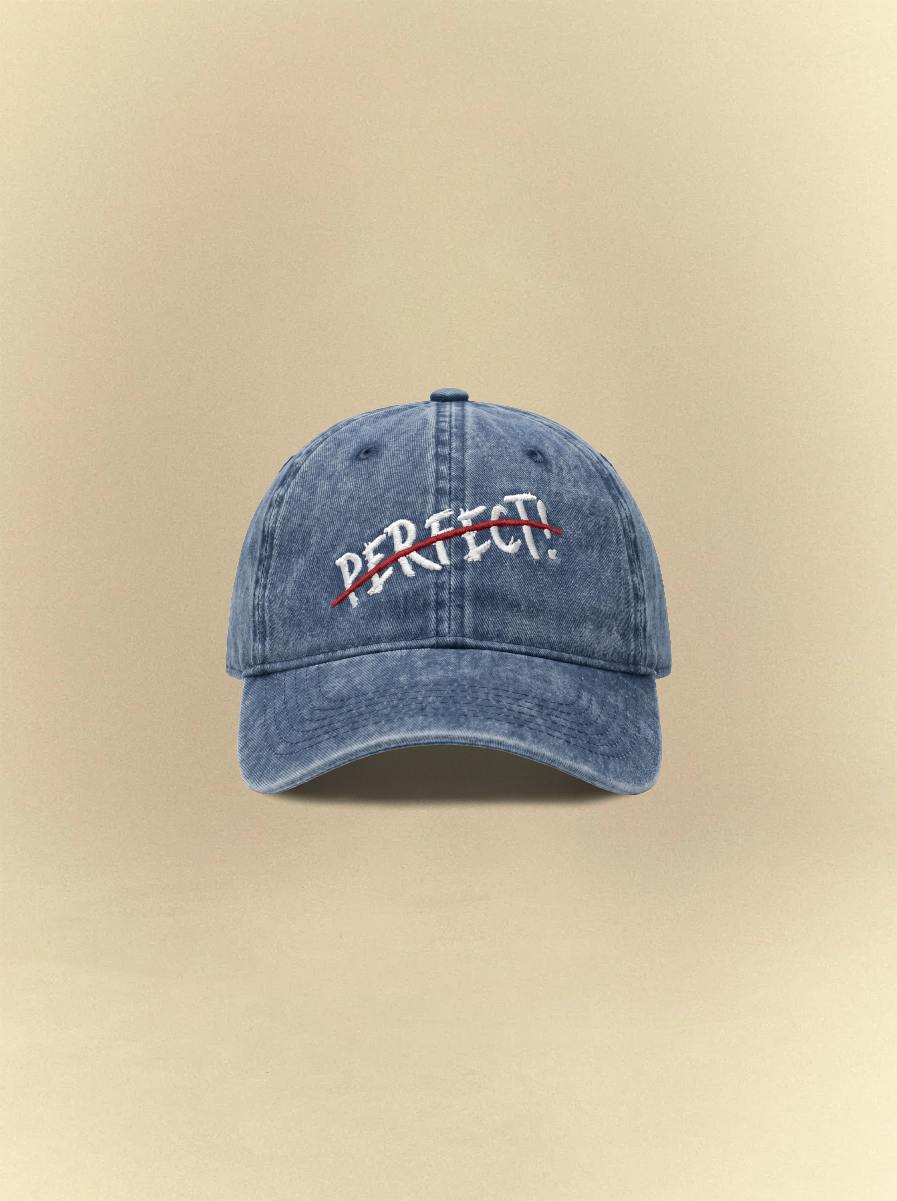 [unisex] Not Perfect Acid Blue Cap