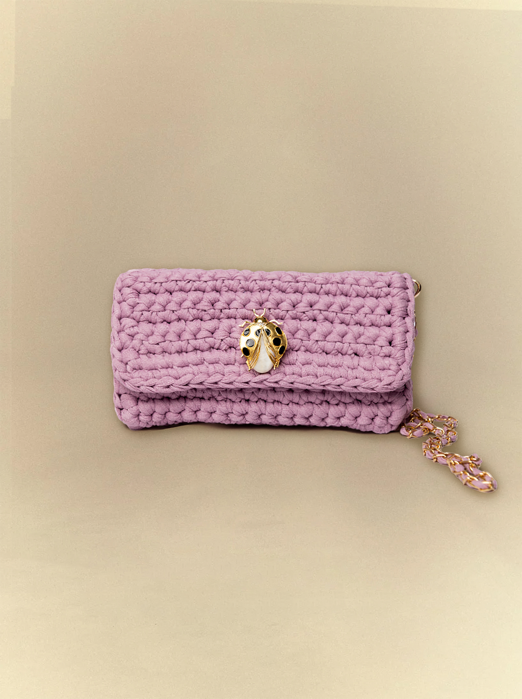 [unisex] Retro Pink Crochet Clutch