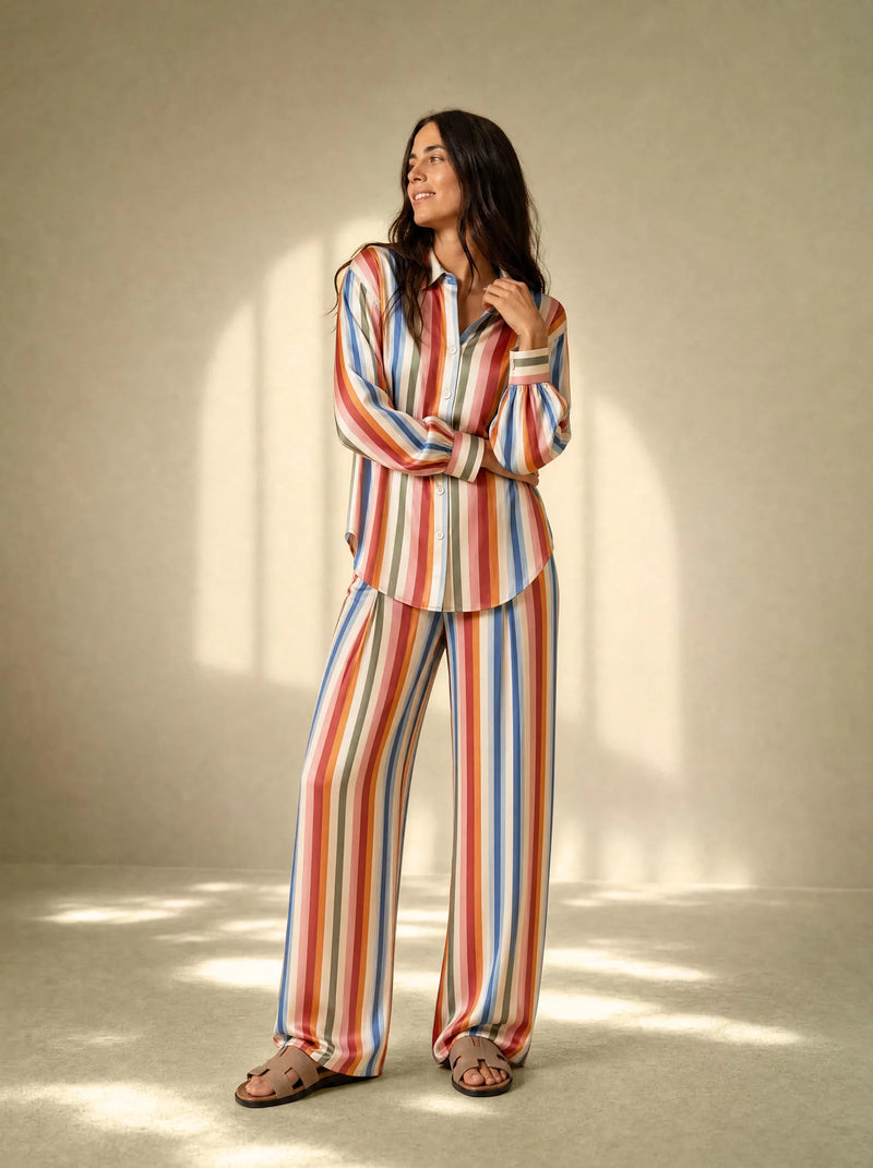 Striped Satin Co-ord Set