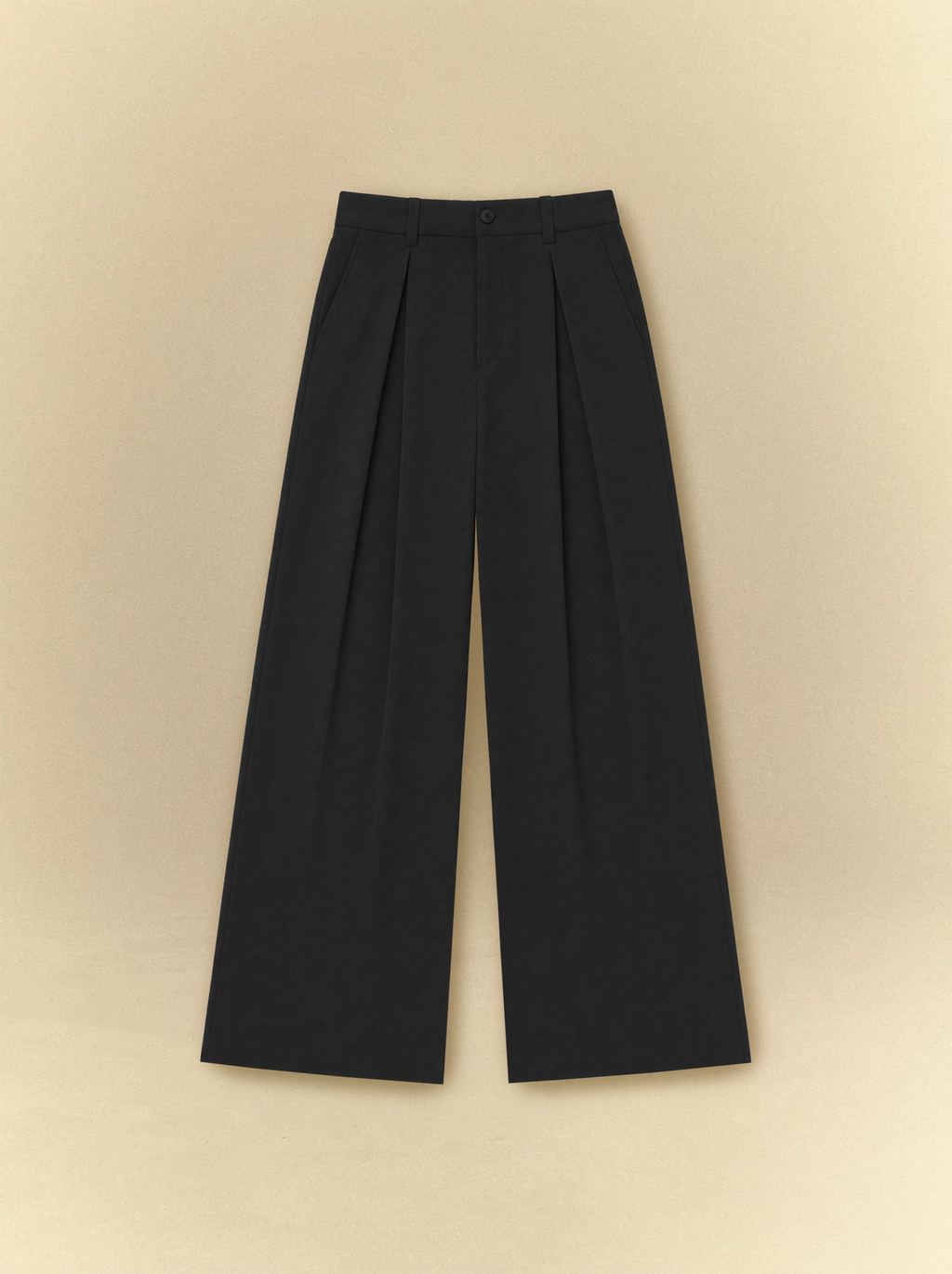 [unisex] Women's Black Daydrift Pleated Pants